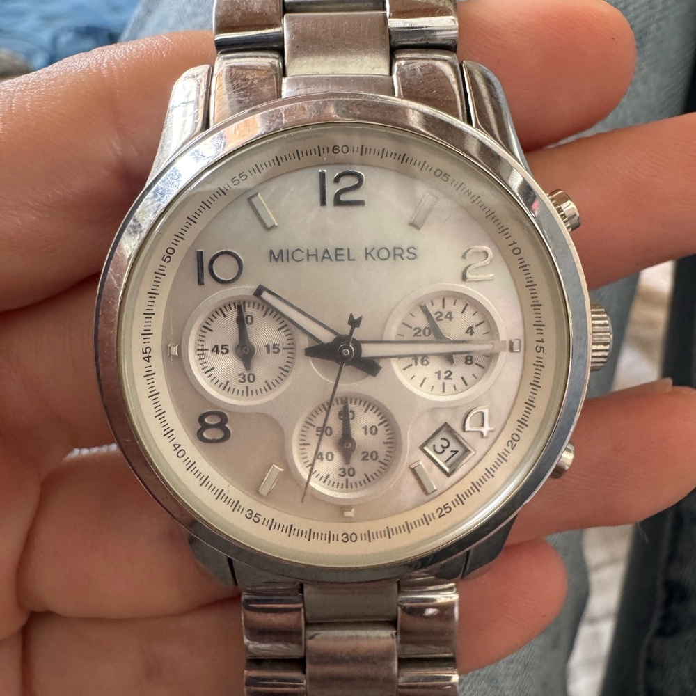 Michael Kors Silver Chronograph Watch